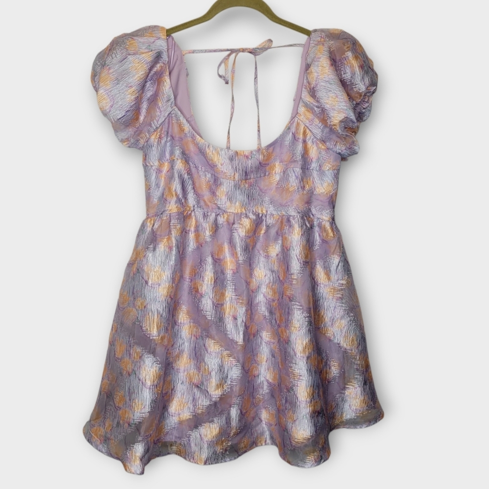 Lena Puff Sleeve Mini Dress L Pastel Fairy Kei Kawaii Princess